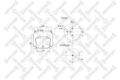 Баллон пневматической рессоры STELLOX 84-00136-SX