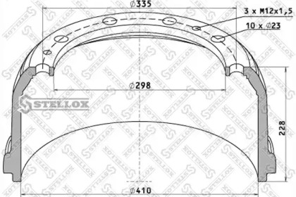 Тормозной барабан STELLOX 85-00015-SX