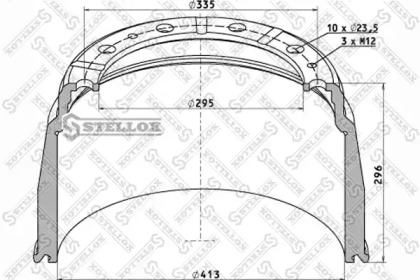 Тормозный барабан STELLOX 85-00029-SX