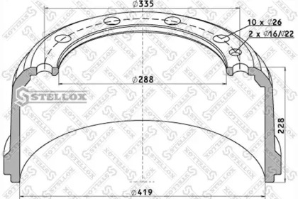 Тормозный барабан STELLOX 85-00042-SX