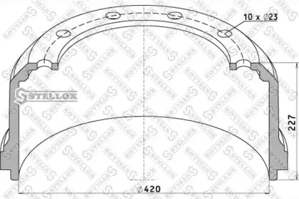 Тормозный барабан STELLOX 85-00044-SX