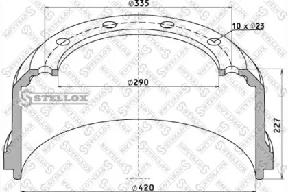 Тормозный барабан STELLOX 85-00045-SX