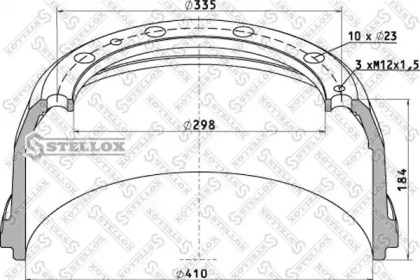 Тормозной барабан STELLOX 85-00102-SX