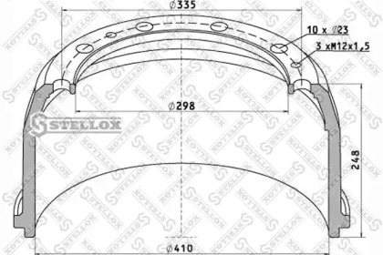 Тормозной барабан STELLOX 85-00105-SX