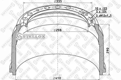 Тормозной барабан STELLOX 85-00106-SX