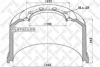 Тормозный барабан STELLOX 85-00135-SX