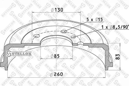 Тормозный барабан STELLOX 85-00157-SX