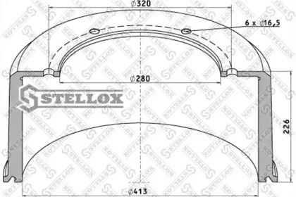 Тормозный барабан STELLOX 85-00200-SX