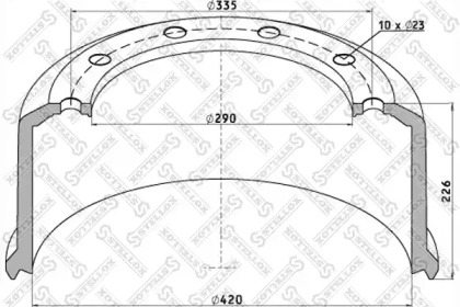 Тормозный барабан STELLOX 85-00229-SX