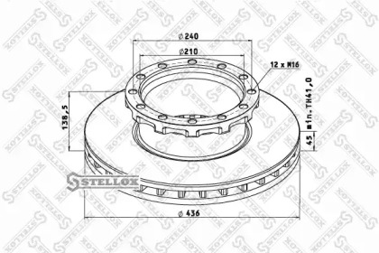 Тормозной диск STELLOX 85-00743-SX