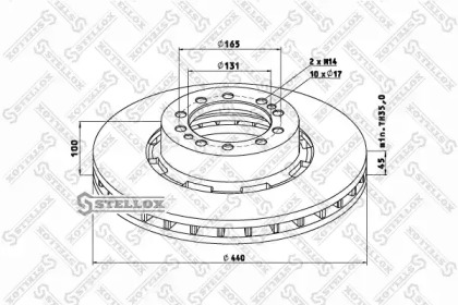 Тормозной диск STELLOX 85-00748-SX