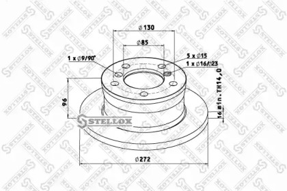 Тормозной диск STELLOX 85-00763-SX