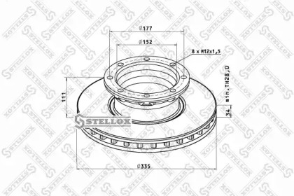 Тормозной диск STELLOX 85-00780-SX