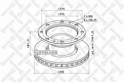 Тормозной диск STELLOX 85-00782-SX