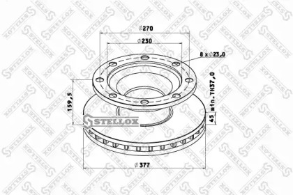 Тормозной диск STELLOX 85-00804-SX