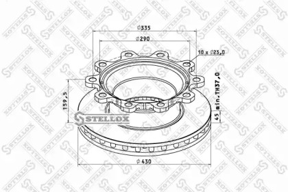 Тормозной диск STELLOX 85-00809-SX