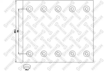 Комплект колодки тормозной накладки STELLOX 85-00900-SX