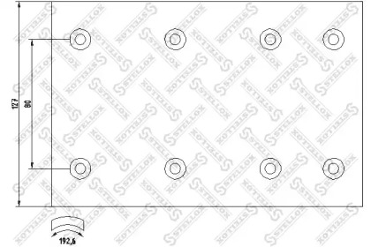 Комплект колодки тормозной накладки STELLOX 85-00913-SX