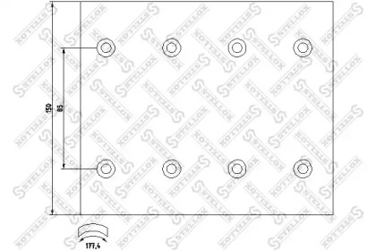 Комплект колодки тормозной накладки STELLOX 85-00942-SX