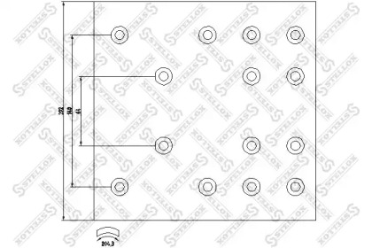 Комплект колодки тормозной накладки STELLOX 85-00957-SX