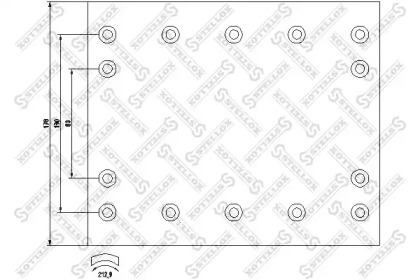 Комплект колодки тормозной накладки STELLOX 85-00977-SX