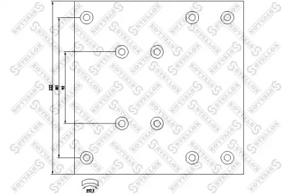 Комплект колодки тормозной накладки STELLOX 85-01043-SX