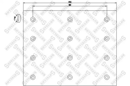 Комплект колодки тормозной накладки STELLOX 85-01069-SX