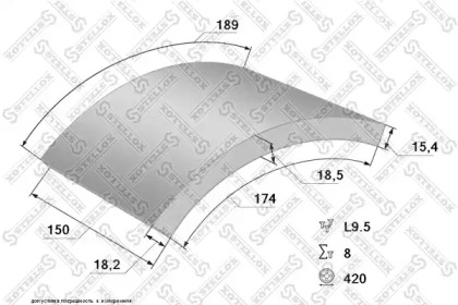 Комплект колодки тормозной накладки STELLOX 85-01078-SX