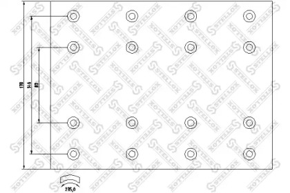 Комплект колодки тормозной накладки STELLOX 85-01085-SX