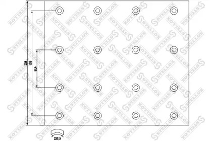 Комплект колодки тормозной накладки STELLOX 85-01087-SX