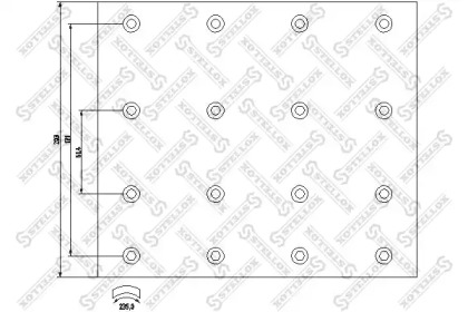 Комплект колодки тормозной накладки STELLOX 85-01088-SX