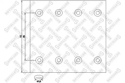 Комплект колодки тормозной накладки STELLOX 85-01097-SX