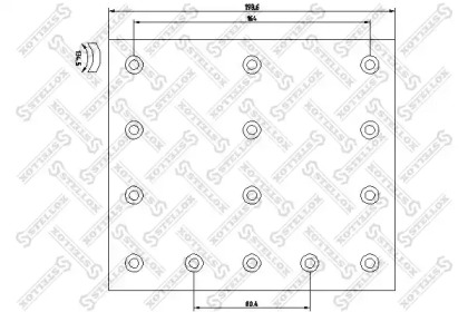 Комплект колодки тормозной накладки STELLOX 85-01102-SX