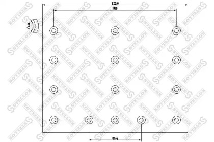 Комплект колодки тормозной накладки STELLOX 85-01104-SX