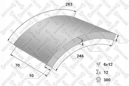 Комплект колодки тормозной накладки STELLOX 85-01140-SX