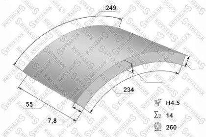 Комплект колодки тормозной накладки STELLOX 85-01152-SX