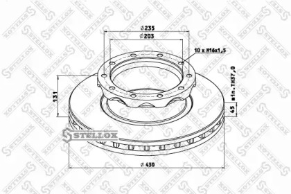 Тормозной диск STELLOX 85-01263-SX