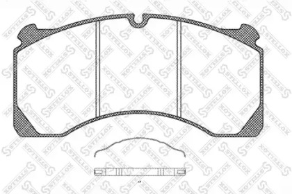 Комплект тормозных колодок STELLOX 85-01422-SX