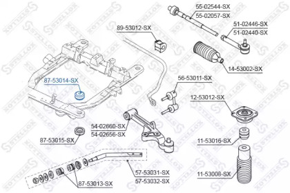 Подвеска, рычаг независимой подвески колеса STELLOX 87-53014-SX