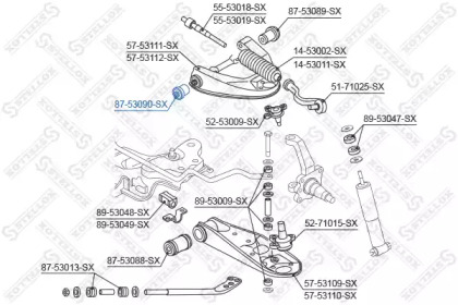 Подвеска, рычаг независимой подвески колеса STELLOX 87-53090-SX