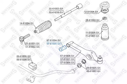 Подвеска, рычаг независимой подвески колеса STELLOX 87-61005-SX