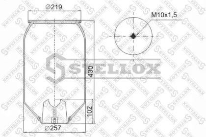 Баллон пневматической рессоры STELLOX 90-08093-SX