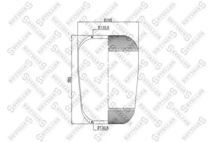 Баллон пневматической рессоры STELLOX 90-36335-SX