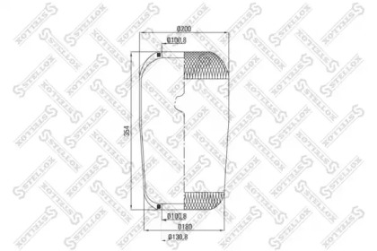 Баллон пневматической рессоры STELLOX 90-36337-SX