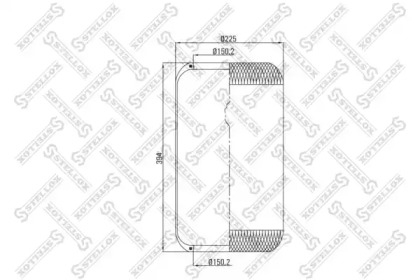 Баллон пневматической рессоры STELLOX 90-36339-SX