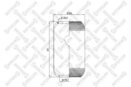 Баллон пневматической рессоры STELLOX 90-36340-SX