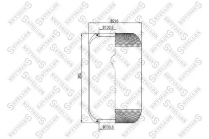 Баллон пневматической рессоры STELLOX 90-36341-SX