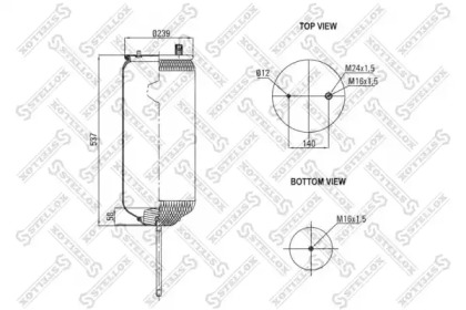 Баллон пневматической рессоры STELLOX 90-49150-SX