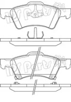 Комплект тормозных колодок IPS Parts IBD-1090