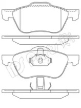 Комплект тормозных колодок IPS Parts IBD-1174